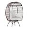 Flash Furniture Zola Brown/Cream Oversized Wicker Egg Swivel Lounge Chair w/4 Cushions SB-C-335-BR-CR-GG - alternate 9